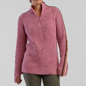 Krimson Klover Snowcat 1/4 Zip Long Sweater – Berry Shake Stripe – Large